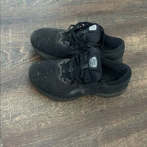 Men's Asics Black Athletic Shoes Sz 10.5 Extra Wide Used Worn